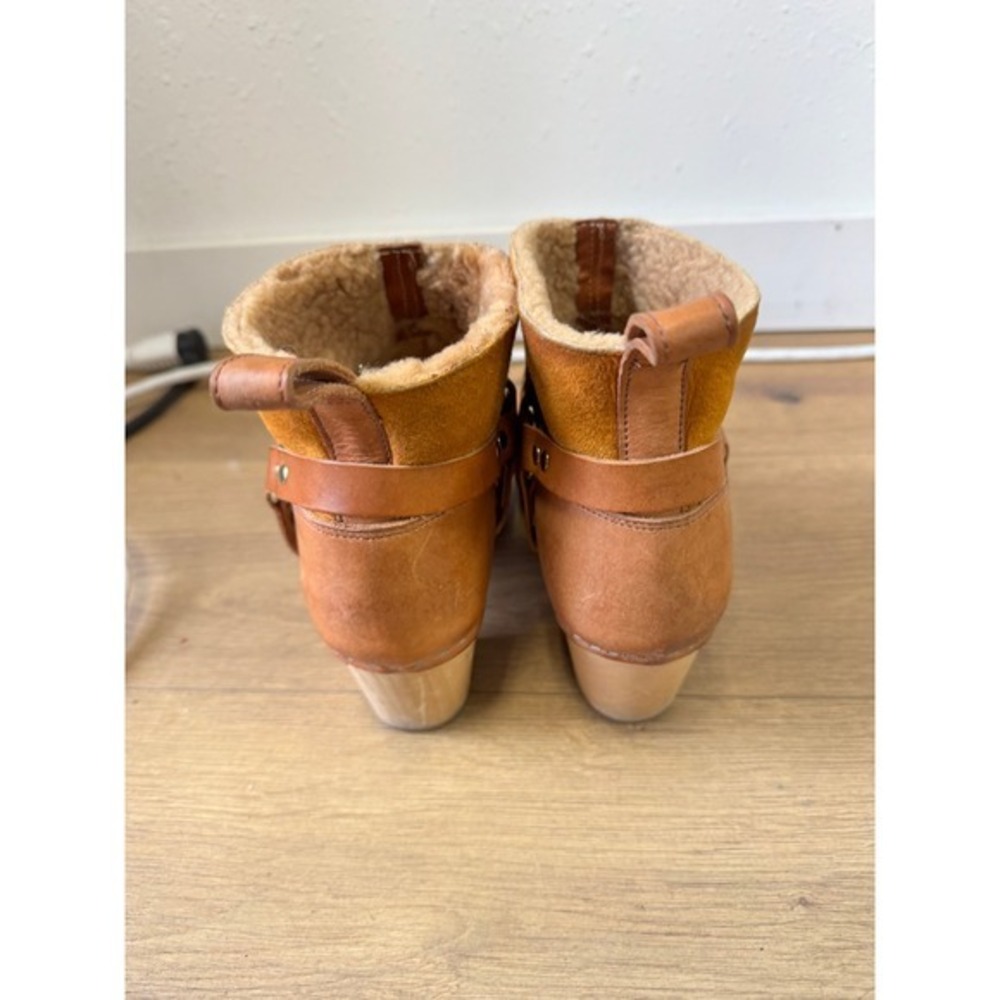 Swedish Hasbeens Rivet Clog‎ Boot  Leather Cognac - Picture 4 of 7